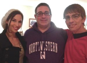 Your blogger with Christina Rose and Charles Baker on the set of “Eleven Eleven” in 2014