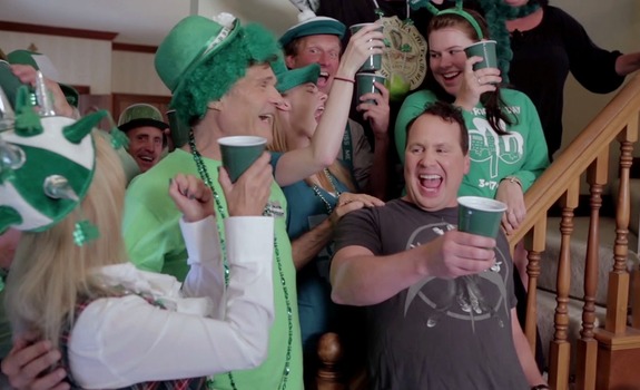 Peter (Fred Willard, center left) leads the Murphy family celebration of Six Months 'Til St. Patrick's Day.